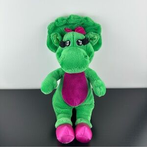 Vintage 1992 Baby Bop Green Dinosaur Plush Barney & Friends Stuffed Animal 14”
